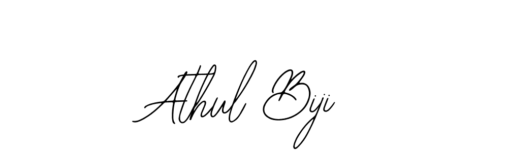 Similarly Bearetta-2O07w is the best handwritten signature design. Signature creator online .You can use it as an online autograph creator for name Athul Biji. Athul Biji signature style 12 images and pictures png