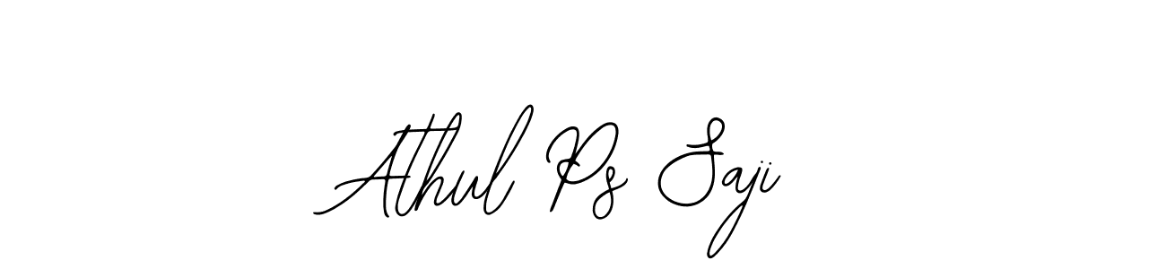 Similarly Bearetta-2O07w is the best handwritten signature design. Signature creator online .You can use it as an online autograph creator for name Athul Ps Saji. Athul Ps Saji signature style 12 images and pictures png