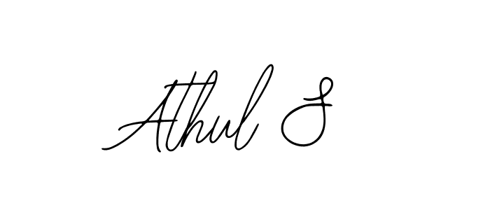 The best way (Bearetta-2O07w) to make a short signature is to pick only two or three words in your name. The name Athul S include a total of six letters. For converting this name. Athul S signature style 12 images and pictures png