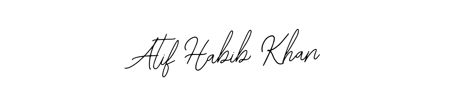 Also You can easily find your signature by using the search form. We will create Atif Habib Khan name handwritten signature images for you free of cost using Bearetta-2O07w sign style. Atif Habib Khan signature style 12 images and pictures png