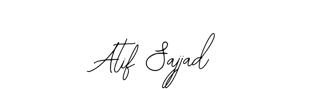 The best way (Bearetta-2O07w) to make a short signature is to pick only two or three words in your name. The name Atif Sajjad include a total of six letters. For converting this name. Atif Sajjad signature style 12 images and pictures png