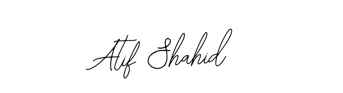 The best way (Bearetta-2O07w) to make a short signature is to pick only two or three words in your name. The name Atif Shahid include a total of six letters. For converting this name. Atif Shahid signature style 12 images and pictures png