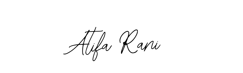 How to make Atifa Rani name signature. Use Bearetta-2O07w style for creating short signs online. This is the latest handwritten sign. Atifa Rani signature style 12 images and pictures png