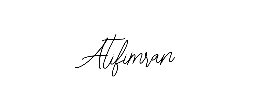 How to make Atifimran name signature. Use Bearetta-2O07w style for creating short signs online. This is the latest handwritten sign. Atifimran signature style 12 images and pictures png