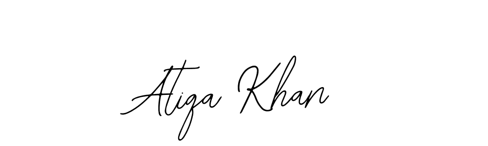Make a beautiful signature design for name Atiqa Khan. With this signature (Bearetta-2O07w) style, you can create a handwritten signature for free. Atiqa Khan signature style 12 images and pictures png