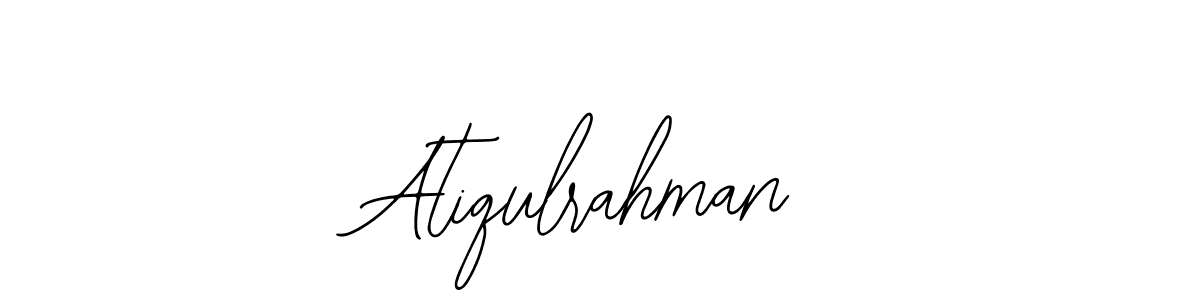 The best way (Bearetta-2O07w) to make a short signature is to pick only two or three words in your name. The name Atiqulrahman include a total of six letters. For converting this name. Atiqulrahman signature style 12 images and pictures png