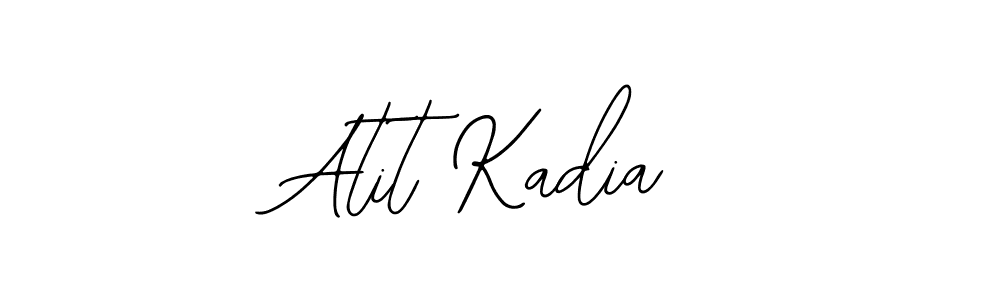 Use a signature maker to create a handwritten signature online. With this signature software, you can design (Bearetta-2O07w) your own signature for name Atit Kadia. Atit Kadia signature style 12 images and pictures png