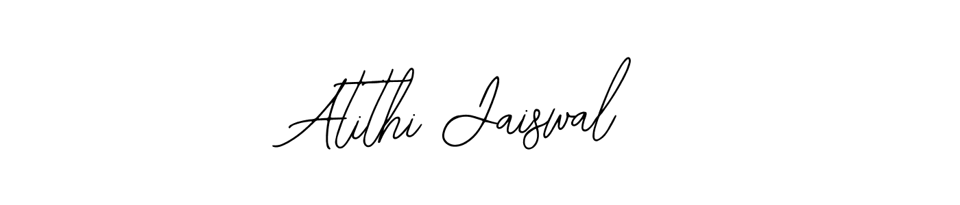 You should practise on your own different ways (Bearetta-2O07w) to write your name (Atithi Jaiswal) in signature. don't let someone else do it for you. Atithi Jaiswal signature style 12 images and pictures png