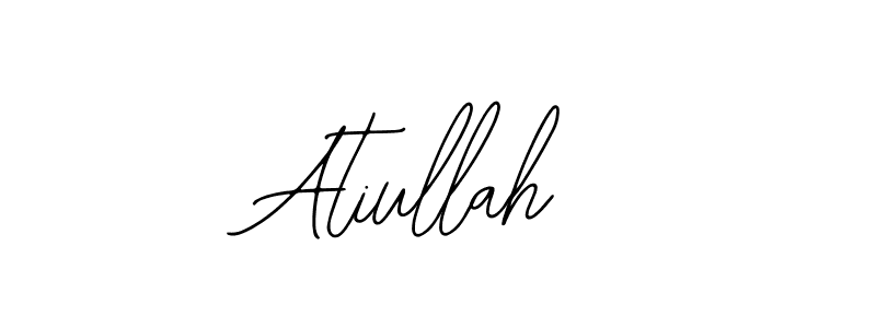 You should practise on your own different ways (Bearetta-2O07w) to write your name (Atiullah) in signature. don't let someone else do it for you. Atiullah signature style 12 images and pictures png