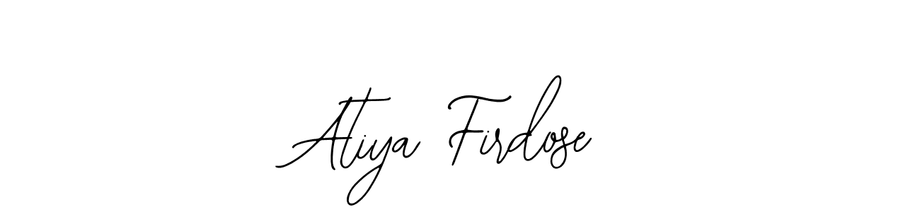 Make a short Atiya Firdose signature style. Manage your documents anywhere anytime using Bearetta-2O07w. Create and add eSignatures, submit forms, share and send files easily. Atiya Firdose signature style 12 images and pictures png