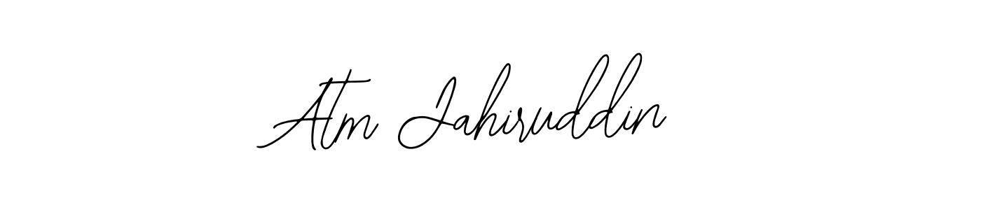 How to make Atm Jahiruddin name signature. Use Bearetta-2O07w style for creating short signs online. This is the latest handwritten sign. Atm Jahiruddin signature style 12 images and pictures png