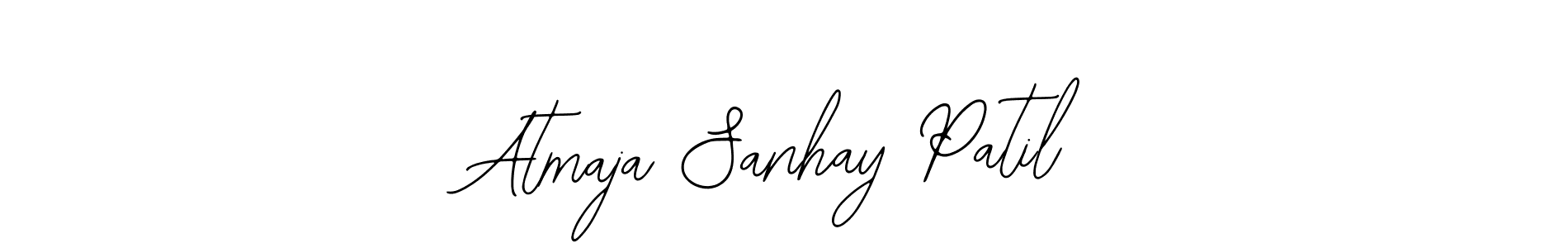 You should practise on your own different ways (Bearetta-2O07w) to write your name (Atmaja Sanhay Patil) in signature. don't let someone else do it for you. Atmaja Sanhay Patil signature style 12 images and pictures png