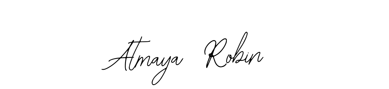 This is the best signature style for the Atmaya  Robin name. Also you like these signature font (Bearetta-2O07w). Mix name signature. Atmaya  Robin signature style 12 images and pictures png