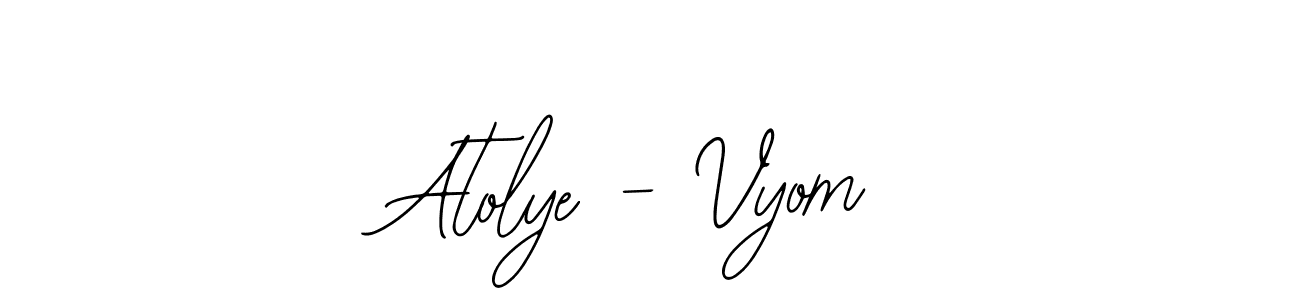 How to Draw Atolye - Vyom signature style? Bearetta-2O07w is a latest design signature styles for name Atolye - Vyom. Atolye - Vyom signature style 12 images and pictures png