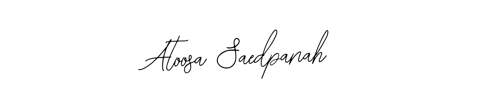 Design your own signature with our free online signature maker. With this signature software, you can create a handwritten (Bearetta-2O07w) signature for name Atoosa Saedpanah. Atoosa Saedpanah signature style 12 images and pictures png