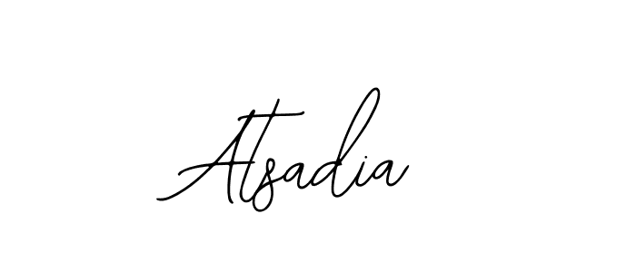 Similarly Bearetta-2O07w is the best handwritten signature design. Signature creator online .You can use it as an online autograph creator for name Atsadia. Atsadia signature style 12 images and pictures png