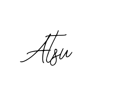 You should practise on your own different ways (Bearetta-2O07w) to write your name (Atsu) in signature. don't let someone else do it for you. Atsu signature style 12 images and pictures png