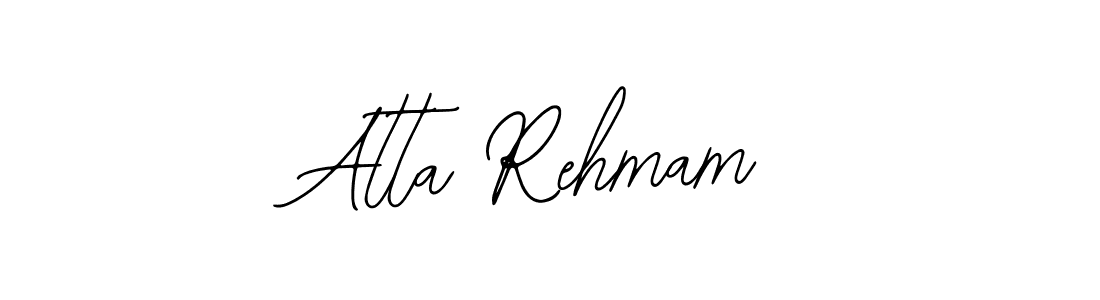 You should practise on your own different ways (Bearetta-2O07w) to write your name (Atta Rehmam) in signature. don't let someone else do it for you. Atta Rehmam signature style 12 images and pictures png