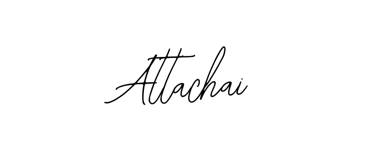 How to make Attachai name signature. Use Bearetta-2O07w style for creating short signs online. This is the latest handwritten sign. Attachai signature style 12 images and pictures png