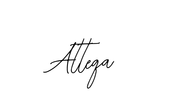 Design your own signature with our free online signature maker. With this signature software, you can create a handwritten (Bearetta-2O07w) signature for name Atteqa. Atteqa signature style 12 images and pictures png