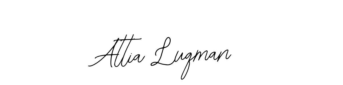 How to make Attia Luqman name signature. Use Bearetta-2O07w style for creating short signs online. This is the latest handwritten sign. Attia Luqman signature style 12 images and pictures png