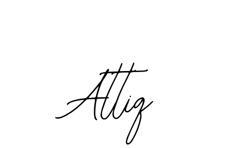 Design your own signature with our free online signature maker. With this signature software, you can create a handwritten (Bearetta-2O07w) signature for name Attiq. Attiq signature style 12 images and pictures png