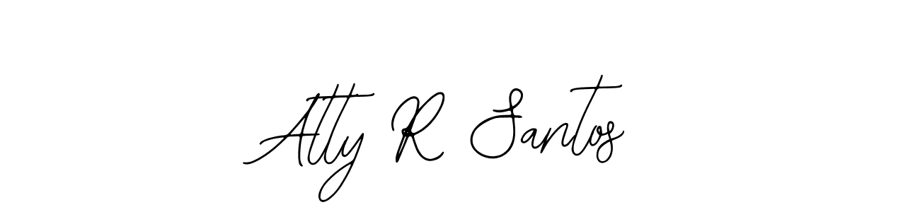 You should practise on your own different ways (Bearetta-2O07w) to write your name (Atty R Santos) in signature. don't let someone else do it for you. Atty R Santos signature style 12 images and pictures png