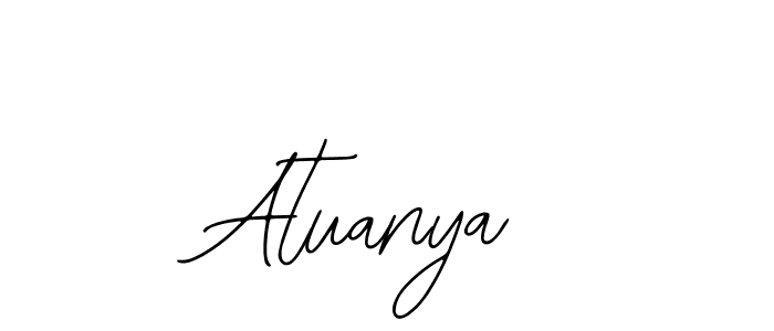 How to make Atuanya name signature. Use Bearetta-2O07w style for creating short signs online. This is the latest handwritten sign. Atuanya signature style 12 images and pictures png