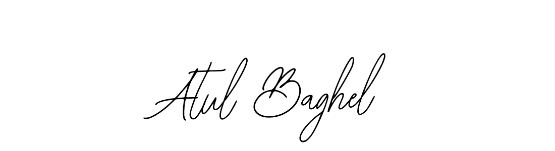 The best way (Bearetta-2O07w) to make a short signature is to pick only two or three words in your name. The name Atul Baghel include a total of six letters. For converting this name. Atul Baghel signature style 12 images and pictures png