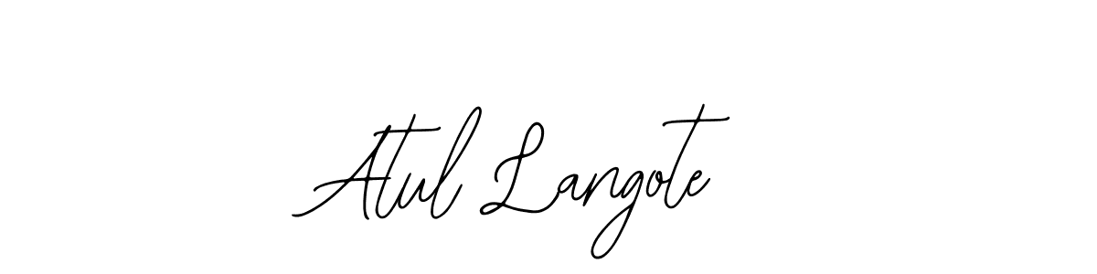 Use a signature maker to create a handwritten signature online. With this signature software, you can design (Bearetta-2O07w) your own signature for name Atul Langote. Atul Langote signature style 12 images and pictures png