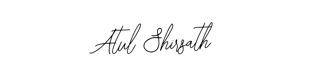 How to make Atul Shirsath name signature. Use Bearetta-2O07w style for creating short signs online. This is the latest handwritten sign. Atul Shirsath signature style 12 images and pictures png