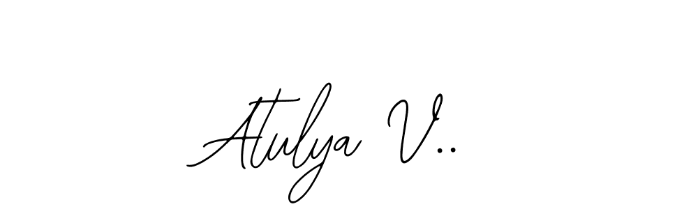 Make a beautiful signature design for name Atulya V... With this signature (Bearetta-2O07w) style, you can create a handwritten signature for free. Atulya V.. signature style 12 images and pictures png