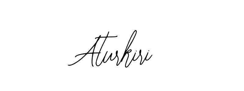 The best way (Bearetta-2O07w) to make a short signature is to pick only two or three words in your name. The name Aturkiri include a total of six letters. For converting this name. Aturkiri signature style 12 images and pictures png