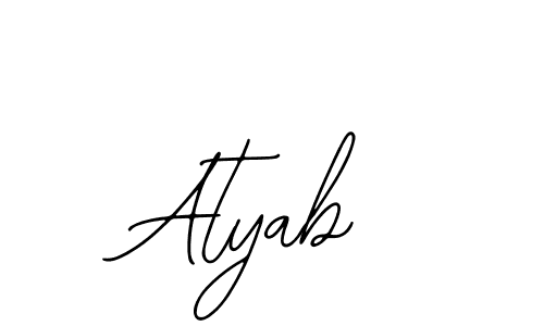 How to make Atyab signature? Bearetta-2O07w is a professional autograph style. Create handwritten signature for Atyab name. Atyab signature style 12 images and pictures png