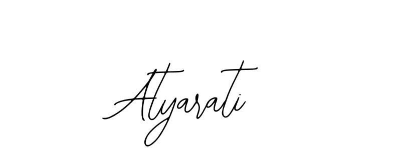 Similarly Bearetta-2O07w is the best handwritten signature design. Signature creator online .You can use it as an online autograph creator for name Atyarati. Atyarati signature style 12 images and pictures png