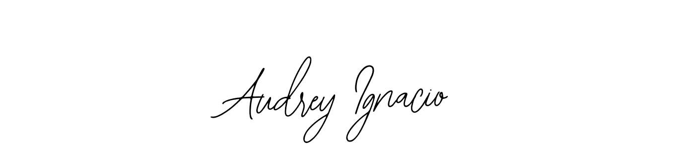The best way (Bearetta-2O07w) to make a short signature is to pick only two or three words in your name. The name Audrey Ignacio include a total of six letters. For converting this name. Audrey Ignacio signature style 12 images and pictures png