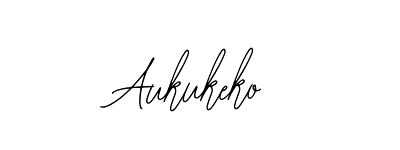 Use a signature maker to create a handwritten signature online. With this signature software, you can design (Bearetta-2O07w) your own signature for name Aukukeko. Aukukeko signature style 12 images and pictures png