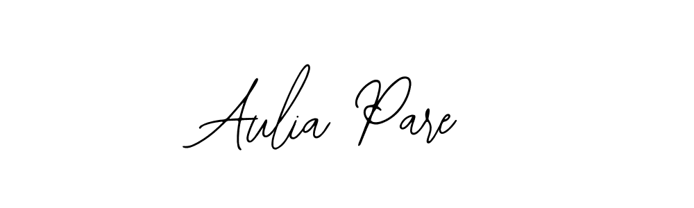 How to make Aulia Pare name signature. Use Bearetta-2O07w style for creating short signs online. This is the latest handwritten sign. Aulia Pare signature style 12 images and pictures png