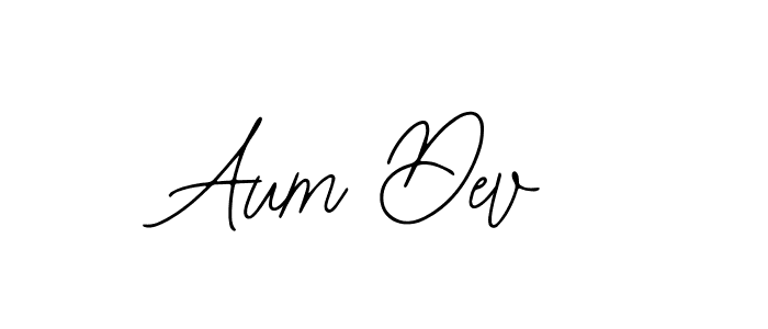 How to make Aum Dev name signature. Use Bearetta-2O07w style for creating short signs online. This is the latest handwritten sign. Aum Dev signature style 12 images and pictures png