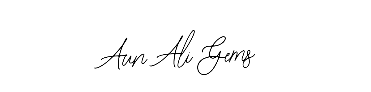 Similarly Bearetta-2O07w is the best handwritten signature design. Signature creator online .You can use it as an online autograph creator for name Aun Ali Gems. Aun Ali Gems signature style 12 images and pictures png