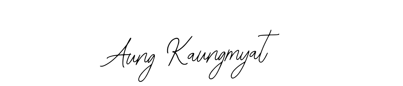 Bearetta-2O07w is a professional signature style that is perfect for those who want to add a touch of class to their signature. It is also a great choice for those who want to make their signature more unique. Get Aung Kaungmyat name to fancy signature for free. Aung Kaungmyat signature style 12 images and pictures png
