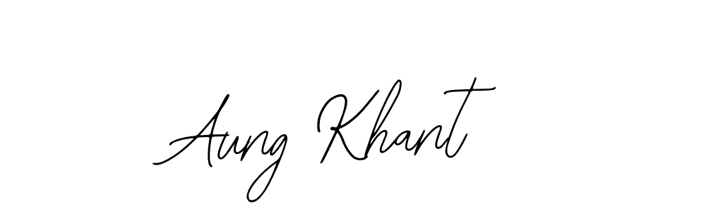 You should practise on your own different ways (Bearetta-2O07w) to write your name (Aung Khant) in signature. don't let someone else do it for you. Aung Khant signature style 12 images and pictures png