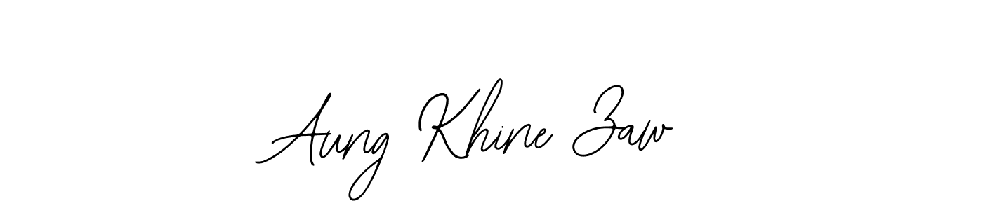 How to make Aung Khine Zaw name signature. Use Bearetta-2O07w style for creating short signs online. This is the latest handwritten sign. Aung Khine Zaw signature style 12 images and pictures png