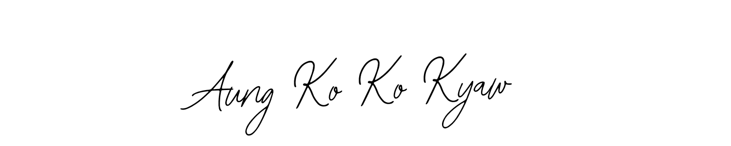 Design your own signature with our free online signature maker. With this signature software, you can create a handwritten (Bearetta-2O07w) signature for name Aung Ko Ko Kyaw. Aung Ko Ko Kyaw signature style 12 images and pictures png