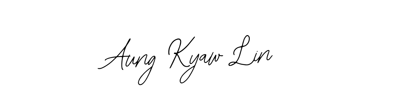 Use a signature maker to create a handwritten signature online. With this signature software, you can design (Bearetta-2O07w) your own signature for name Aung Kyaw Lin. Aung Kyaw Lin signature style 12 images and pictures png