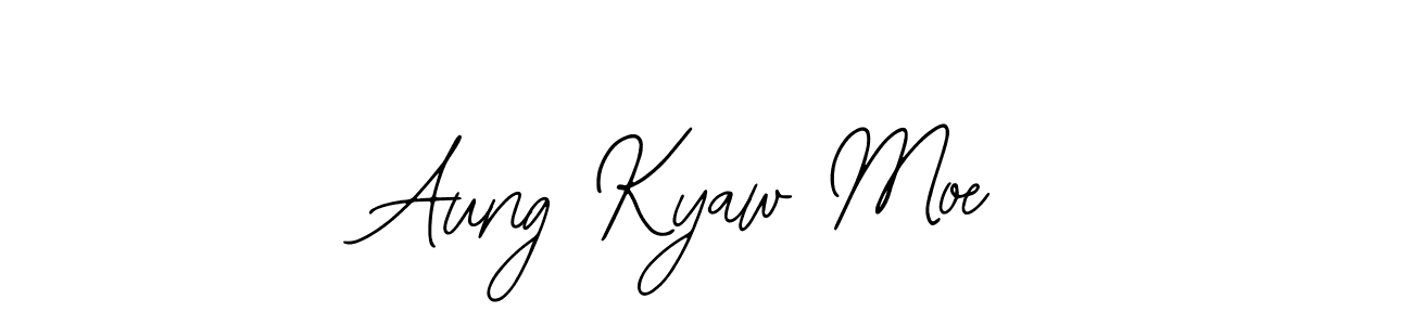 Bearetta-2O07w is a professional signature style that is perfect for those who want to add a touch of class to their signature. It is also a great choice for those who want to make their signature more unique. Get Aung Kyaw Moe name to fancy signature for free. Aung Kyaw Moe signature style 12 images and pictures png