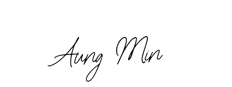 Use a signature maker to create a handwritten signature online. With this signature software, you can design (Bearetta-2O07w) your own signature for name Aung Min. Aung Min signature style 12 images and pictures png