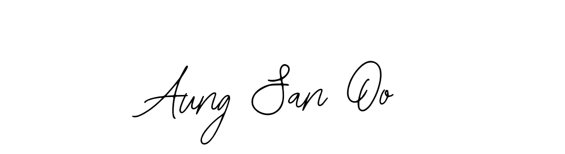 How to make Aung San Oo name signature. Use Bearetta-2O07w style for creating short signs online. This is the latest handwritten sign. Aung San Oo signature style 12 images and pictures png