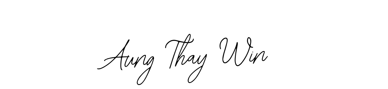 Similarly Bearetta-2O07w is the best handwritten signature design. Signature creator online .You can use it as an online autograph creator for name Aung Thay Win. Aung Thay Win signature style 12 images and pictures png