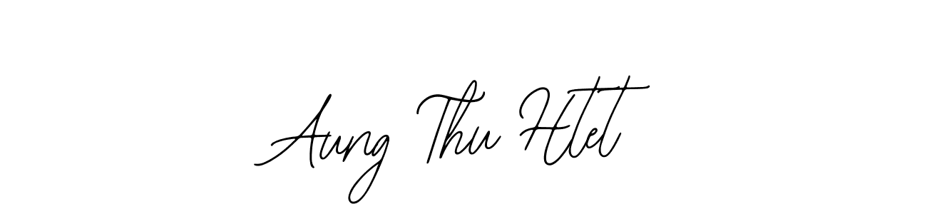 How to make Aung Thu Htet name signature. Use Bearetta-2O07w style for creating short signs online. This is the latest handwritten sign. Aung Thu Htet signature style 12 images and pictures png
